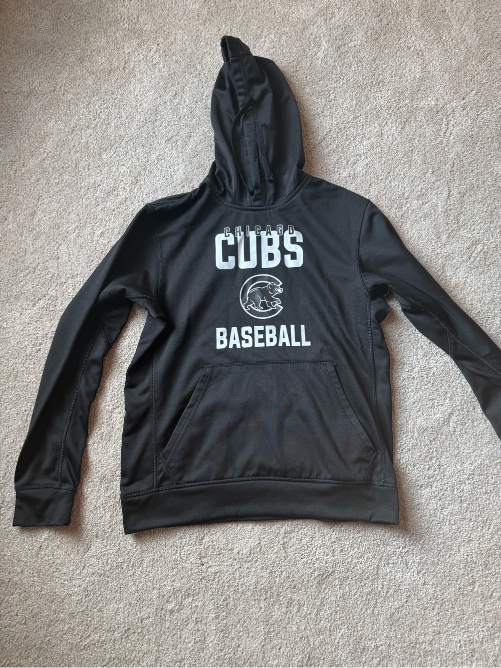 Umbro Black Chicago Cubs Baseball Crewneck Hoodie